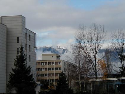 The Jura Mountains from the CERN hostel